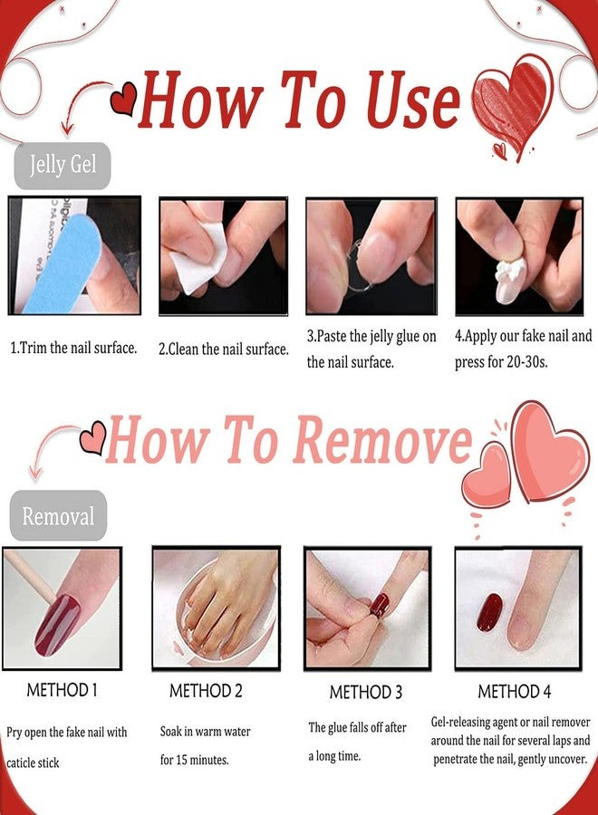 TOGZOM Almond Short Nude Press on Nails - Glossy 3D Flower Acrylic French Tip Gradient False Nails - Full Cover Glue on for Women Girls Manicure Decor - 24Pcs - Image 5